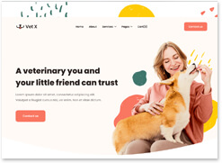 veterinary website template