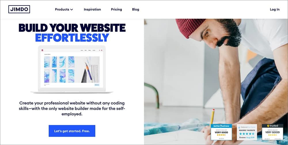 Jimdo website builder