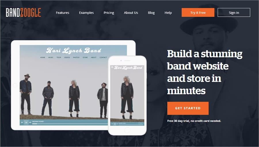 best website builders for musicians