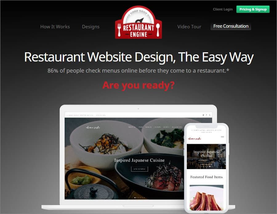 restaurant website builder
