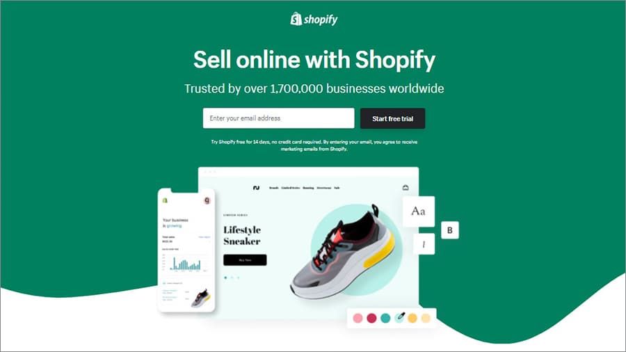 Shopify ecommerce website builder