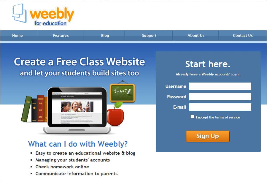 best website builder for teachers and students