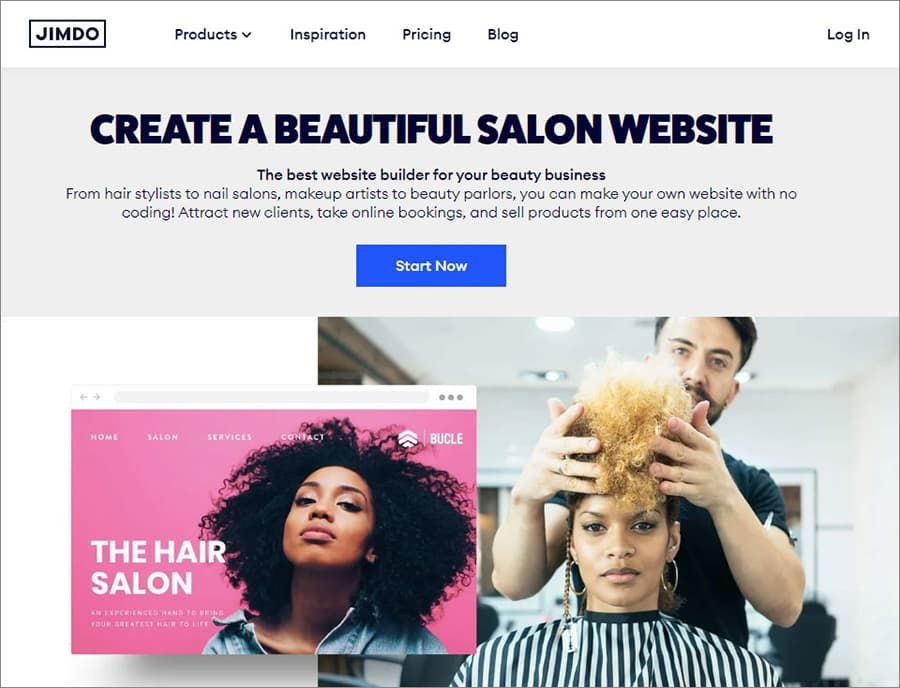 free salon website builder