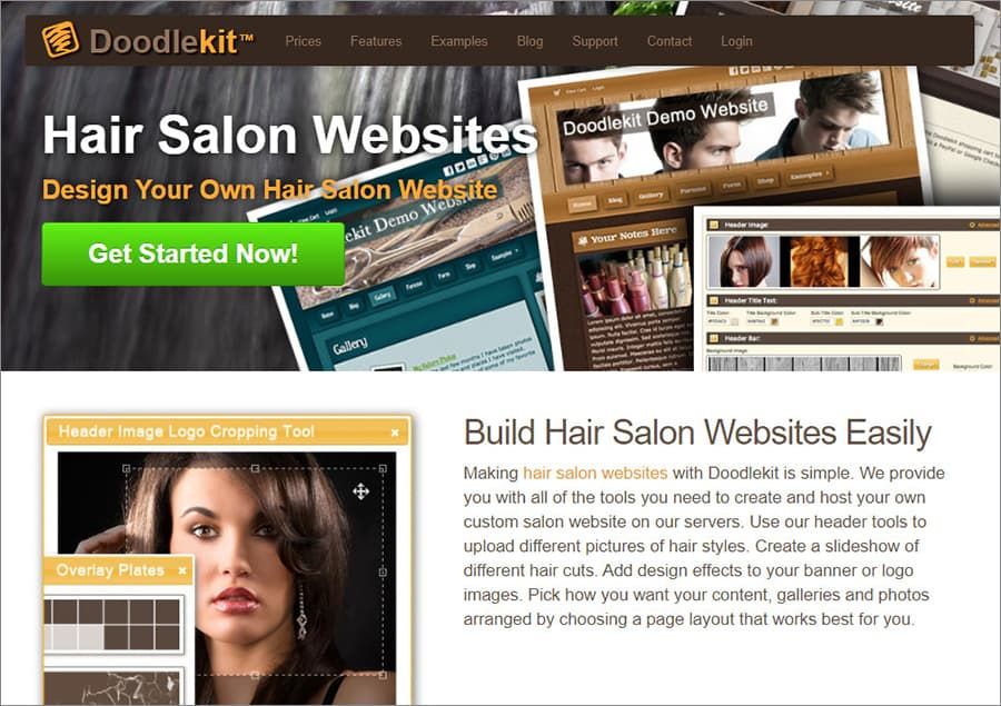 website builder hair salon