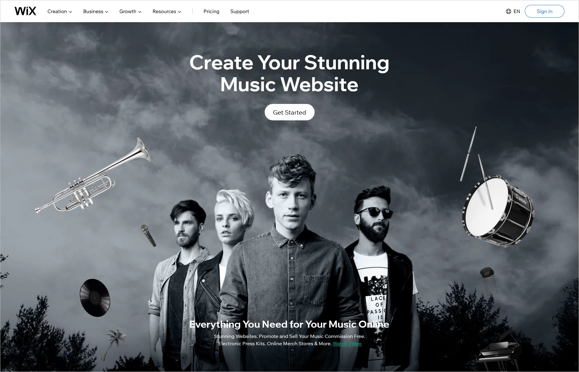 musicians website builder