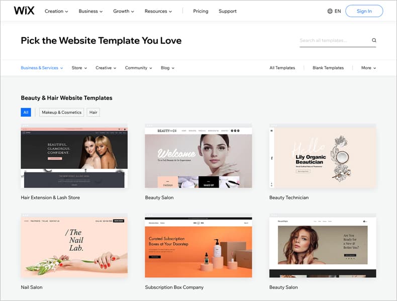 best beauty salon website builder