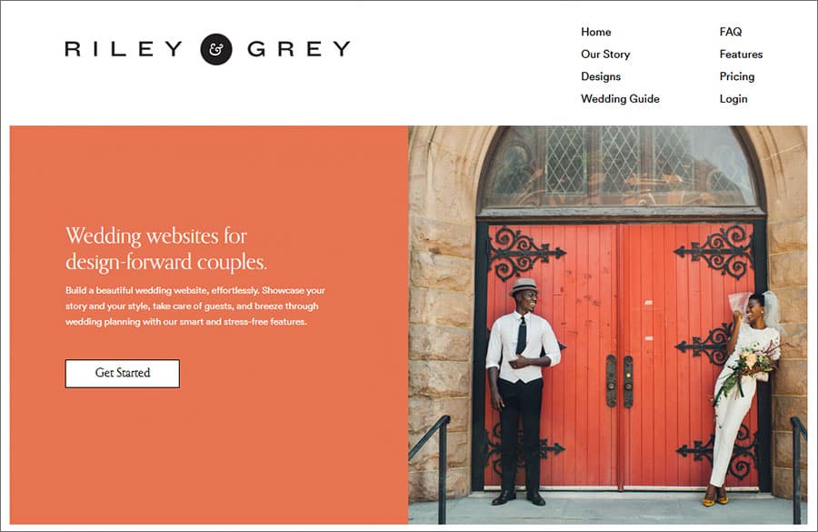 Riley & Grey best wedding website builder