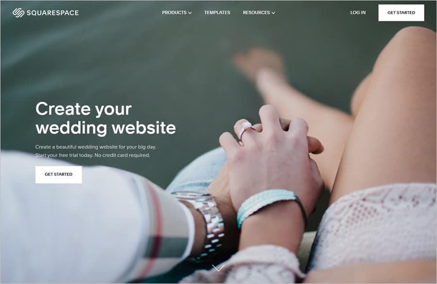 Squarespace wedding website builder