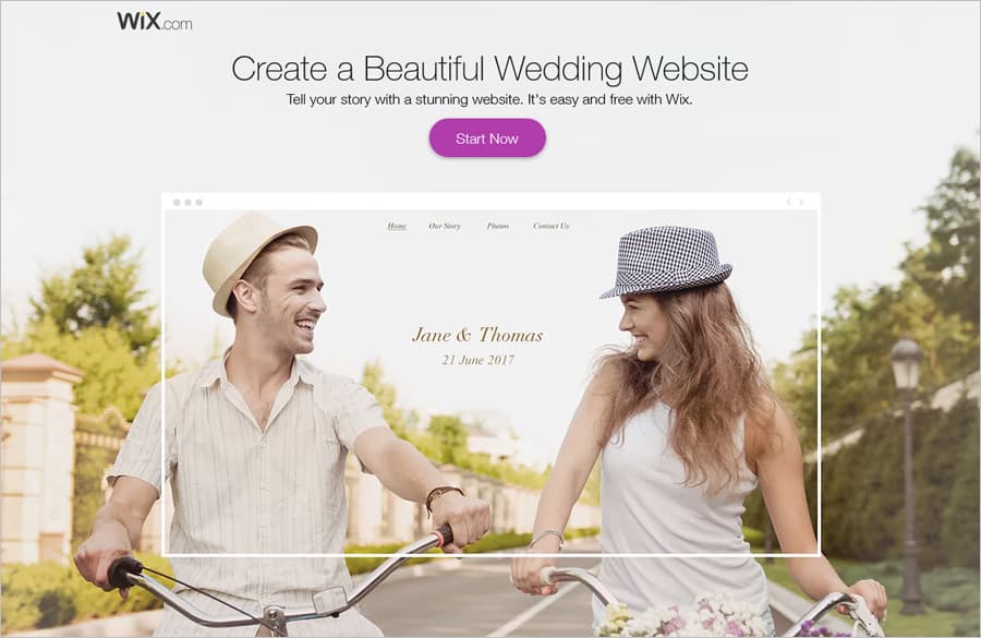 Wix best wedding website builder
