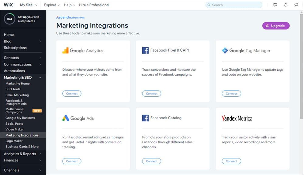 Integration with Google Marketing Tools