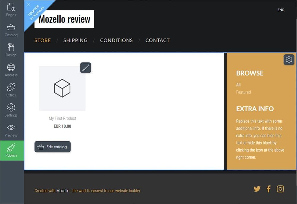 Mozello for E-commerce