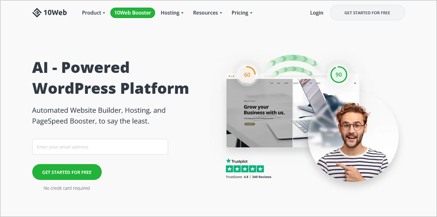 10Web - will create a new website based on an example 10Web - will create a new website based on an example