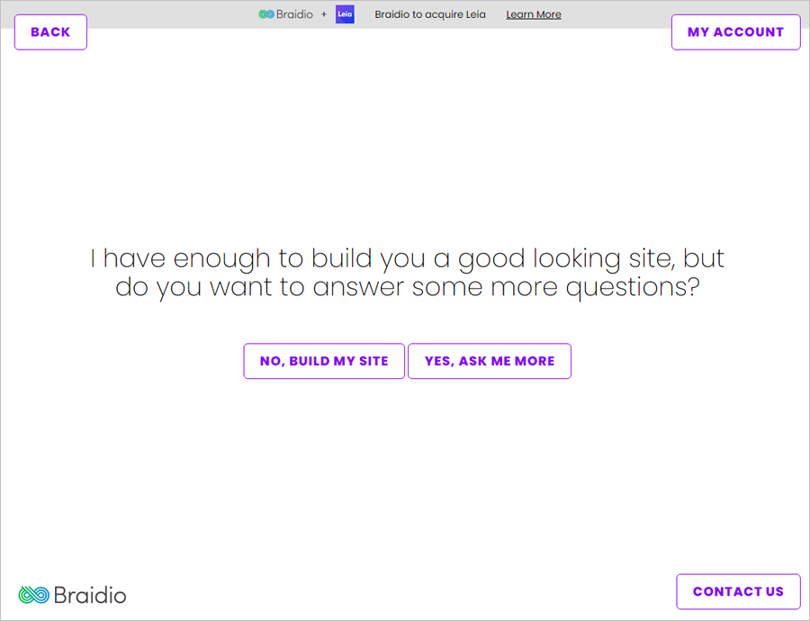 Leia - AI website builder with a voice control Leia - AI website builder with a voice control