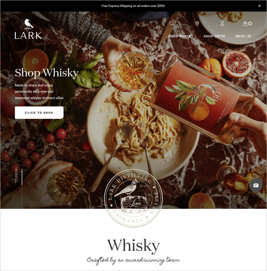 Lark Distillery Shop Whisky
