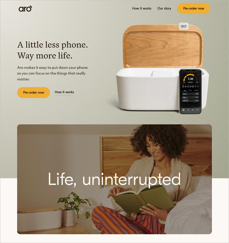 Aro Single Product Ecommerce Website Aro Single Product Ecommerce Website