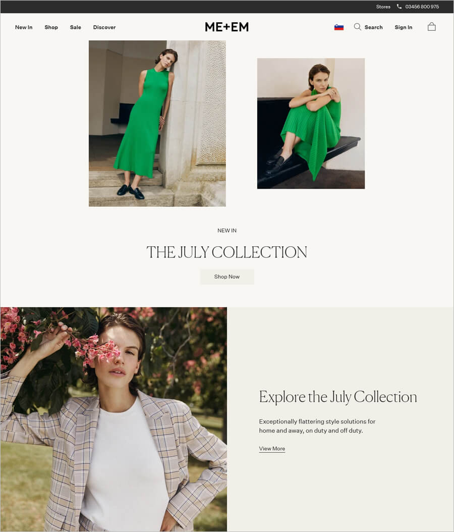 ME+EM Ecommerce Website ME+EM Ecommerce Website