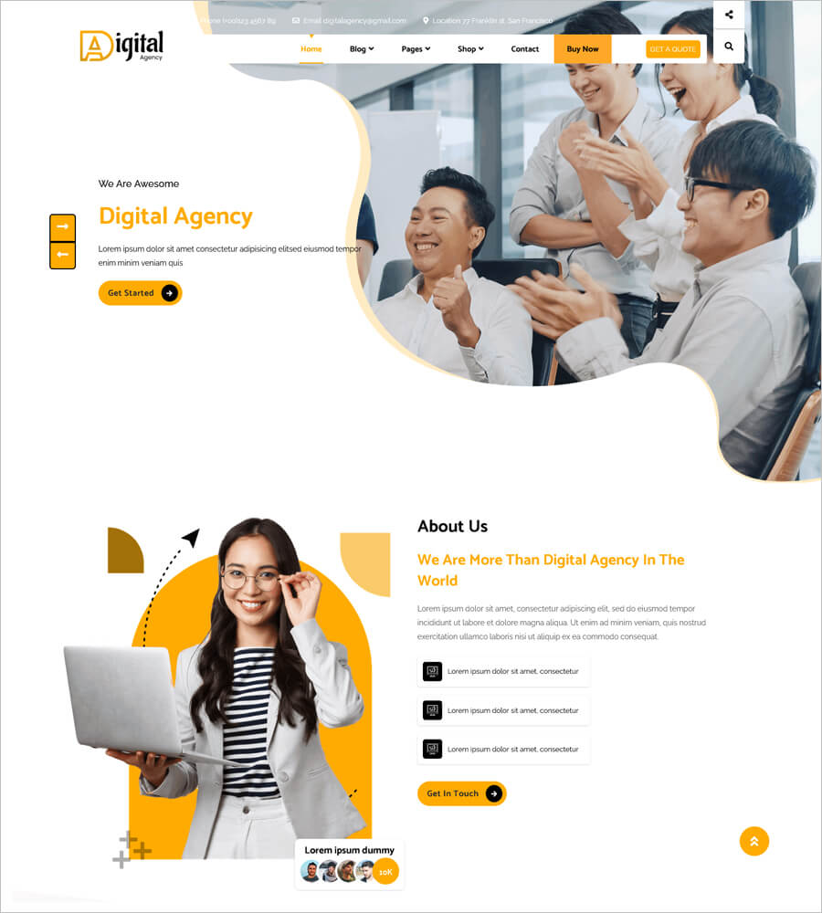 Digital Advertising Free WP Theme