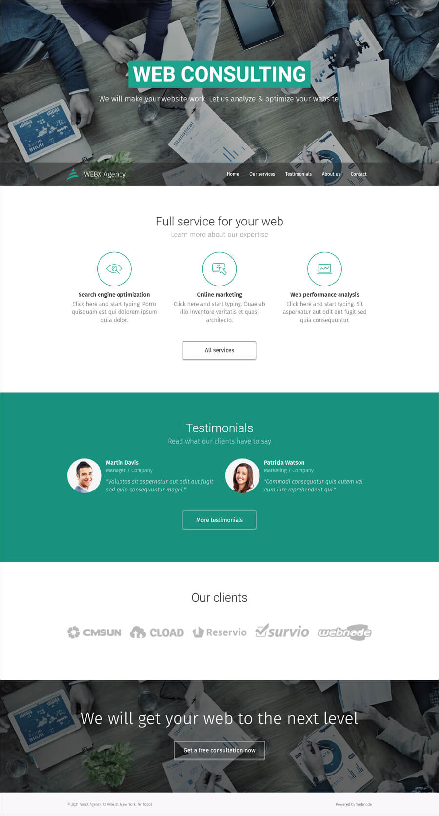 Web Consulting Free Template