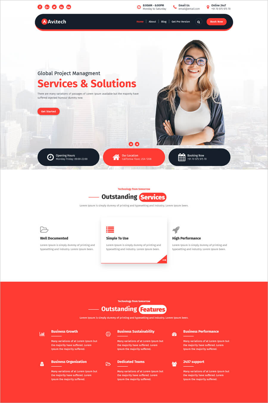 Free Avitech WordPress Theme