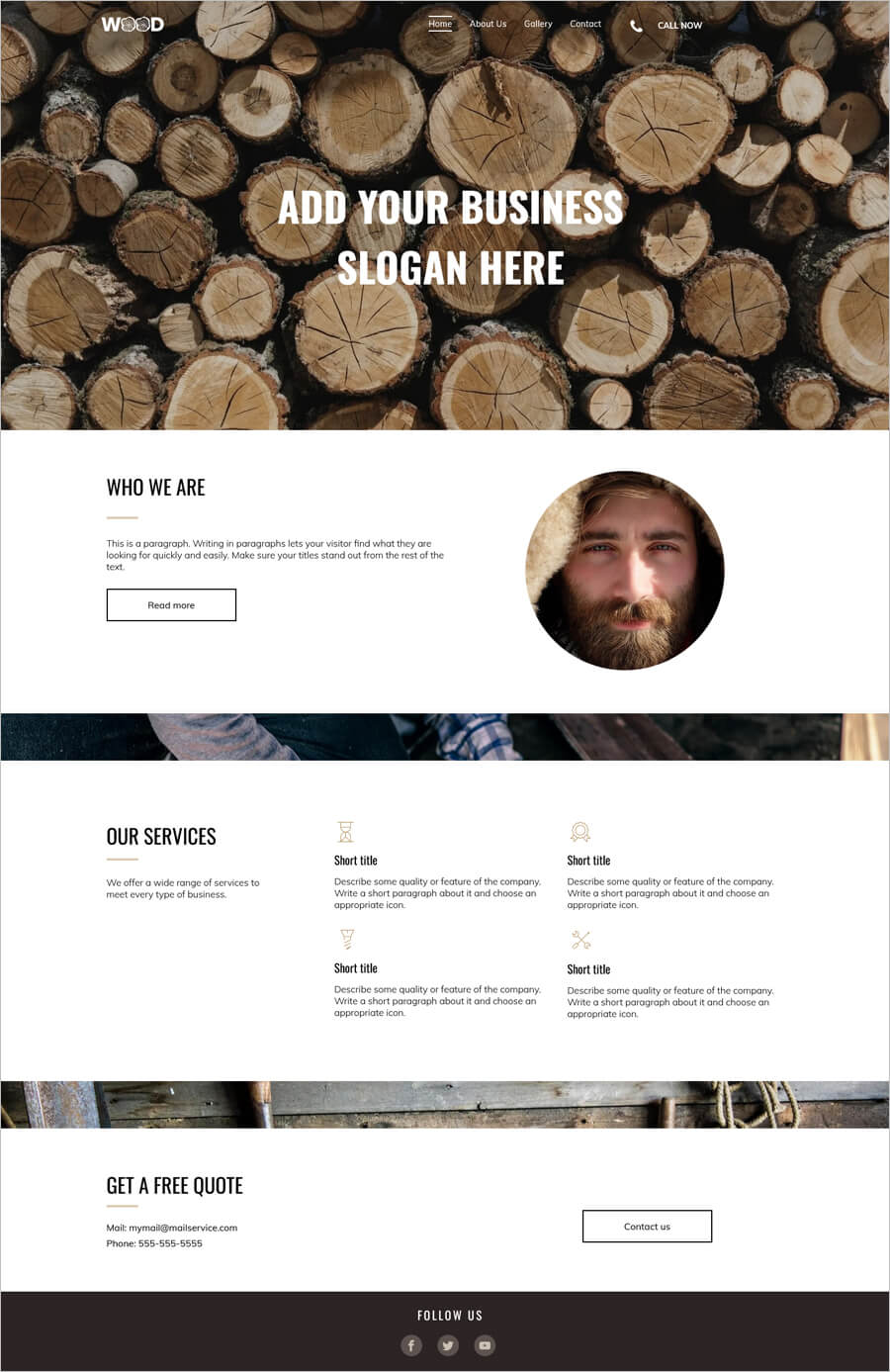 Free Carpenter Business Web Template