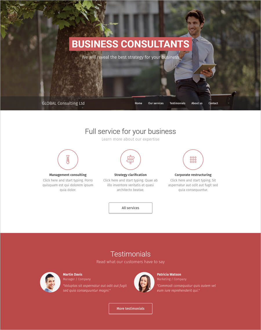 Free Business Consulting Template