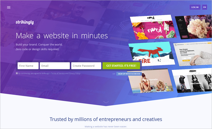 Strikingly free ecommerce website builder