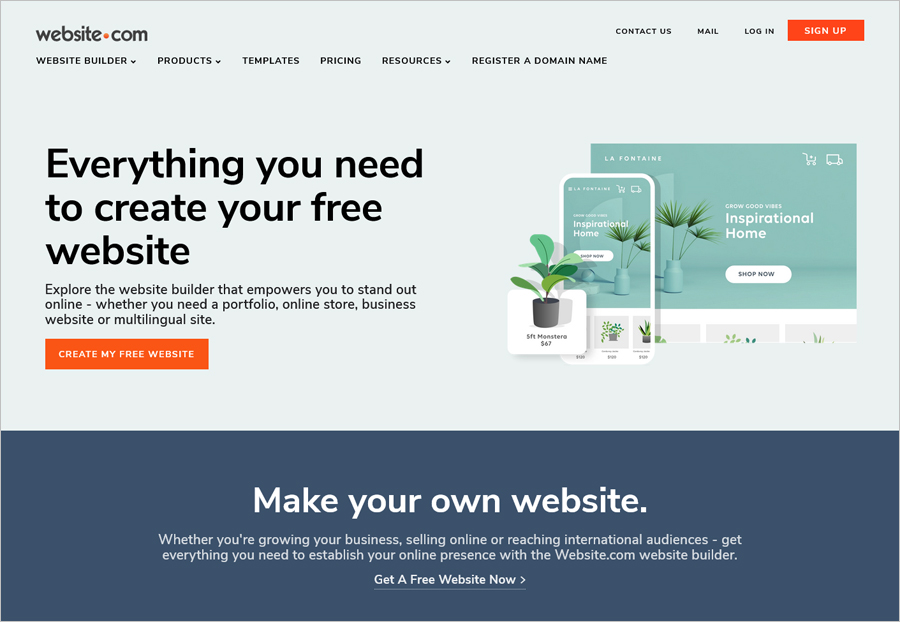 Website.com free ecommerce website builder