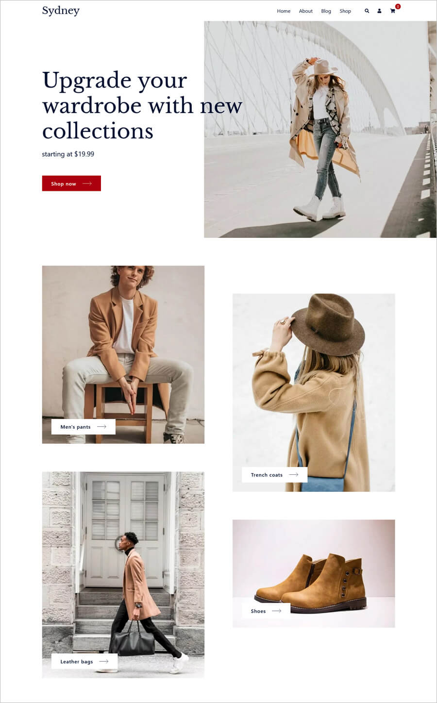 Sydney – Free Fashion eCommerce WordPress Theme 