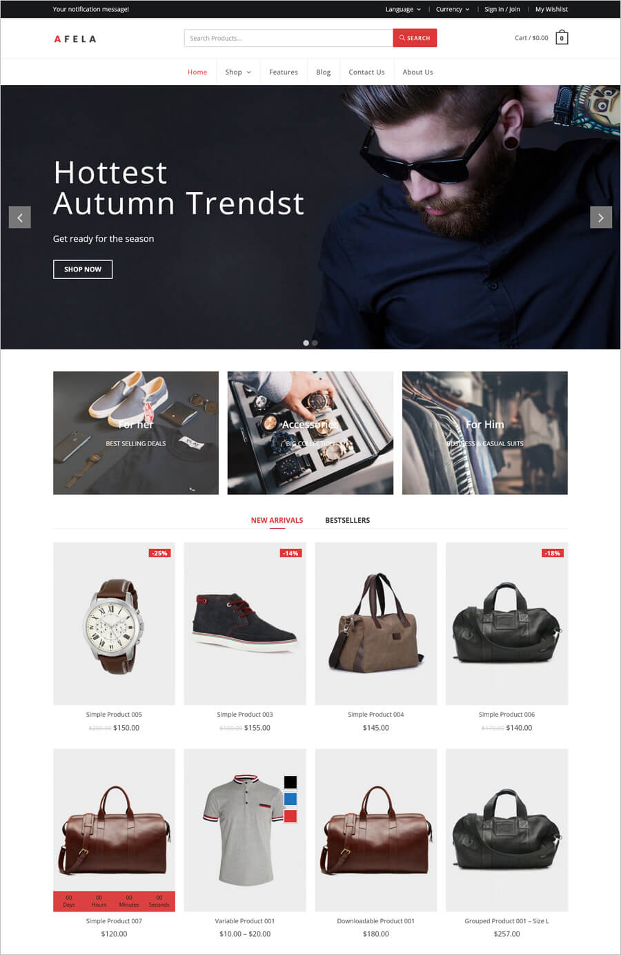 Afela - Free Clothing WordPress Theme