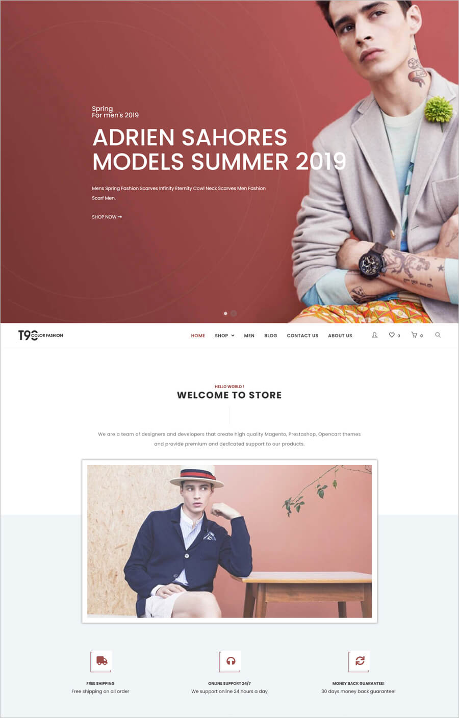 T90 Fashion Free WordPress Theme