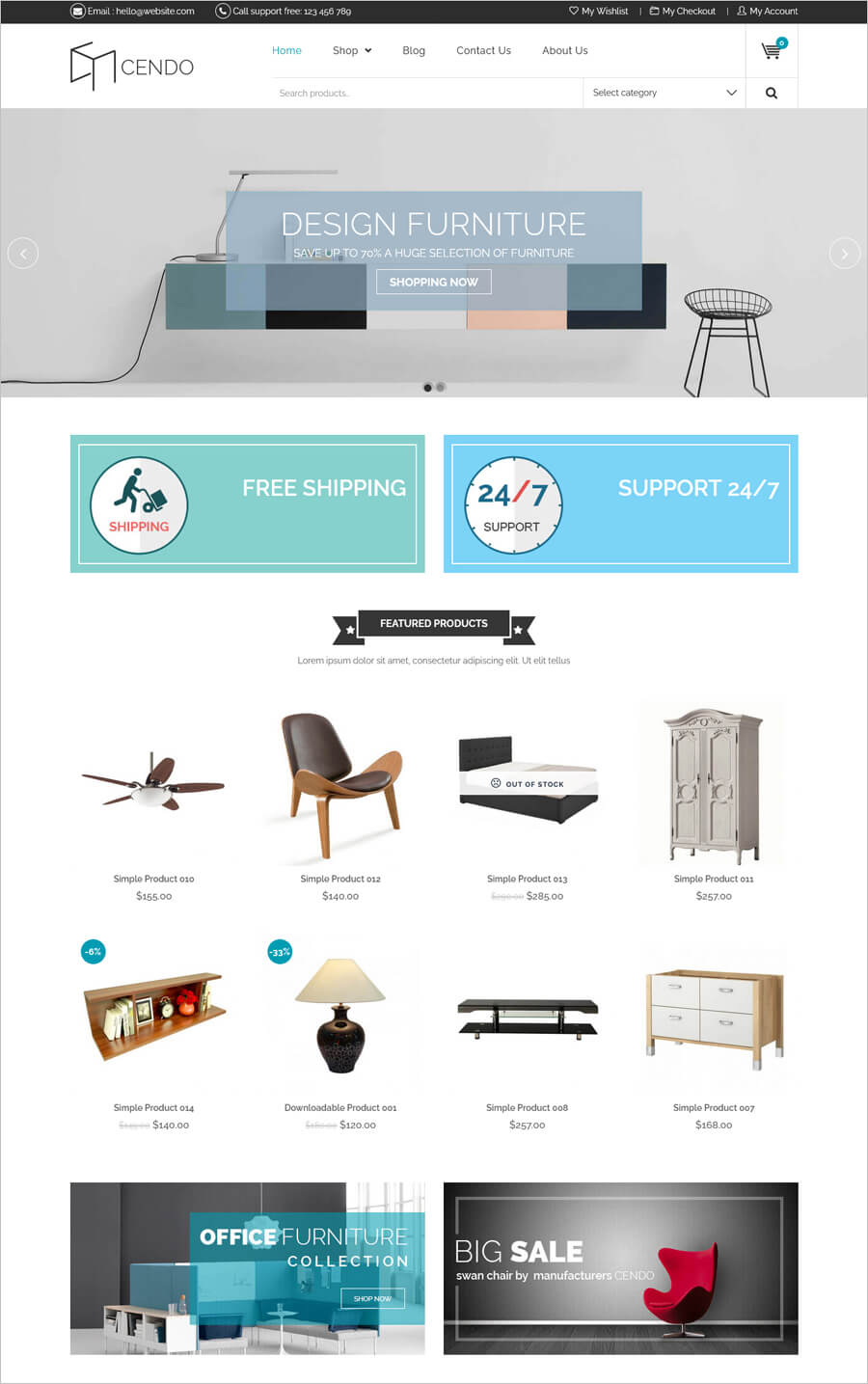 Cendo Free WP Theme for Furniture Store