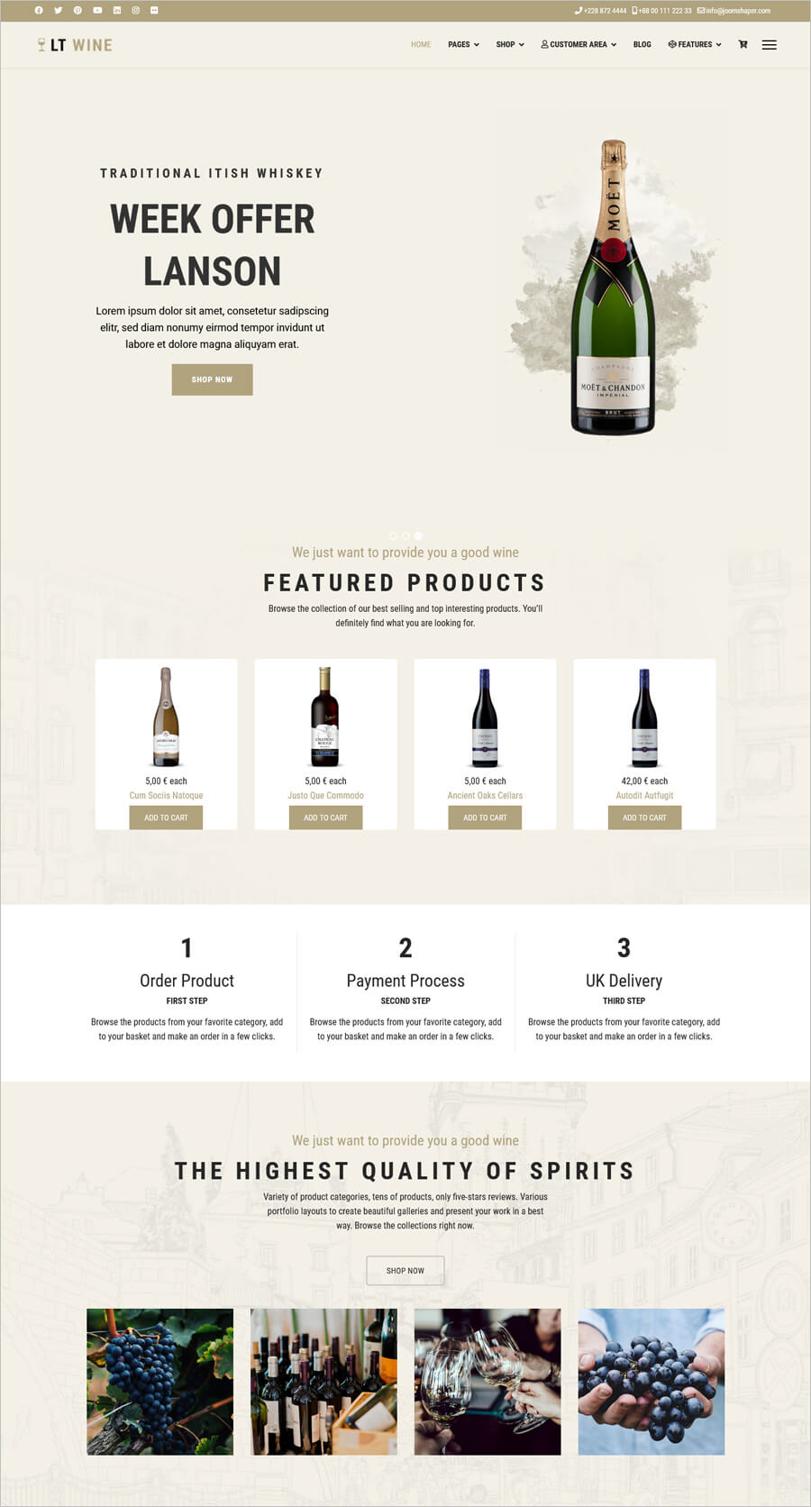 LT Wine Shop – Free Wine Store Joomla Theme