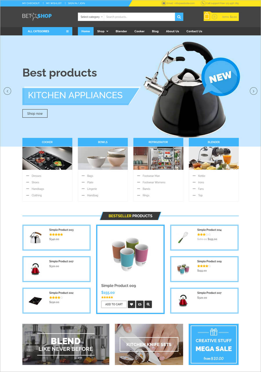 Beta Shop - Free WP Theme for Electrical Store