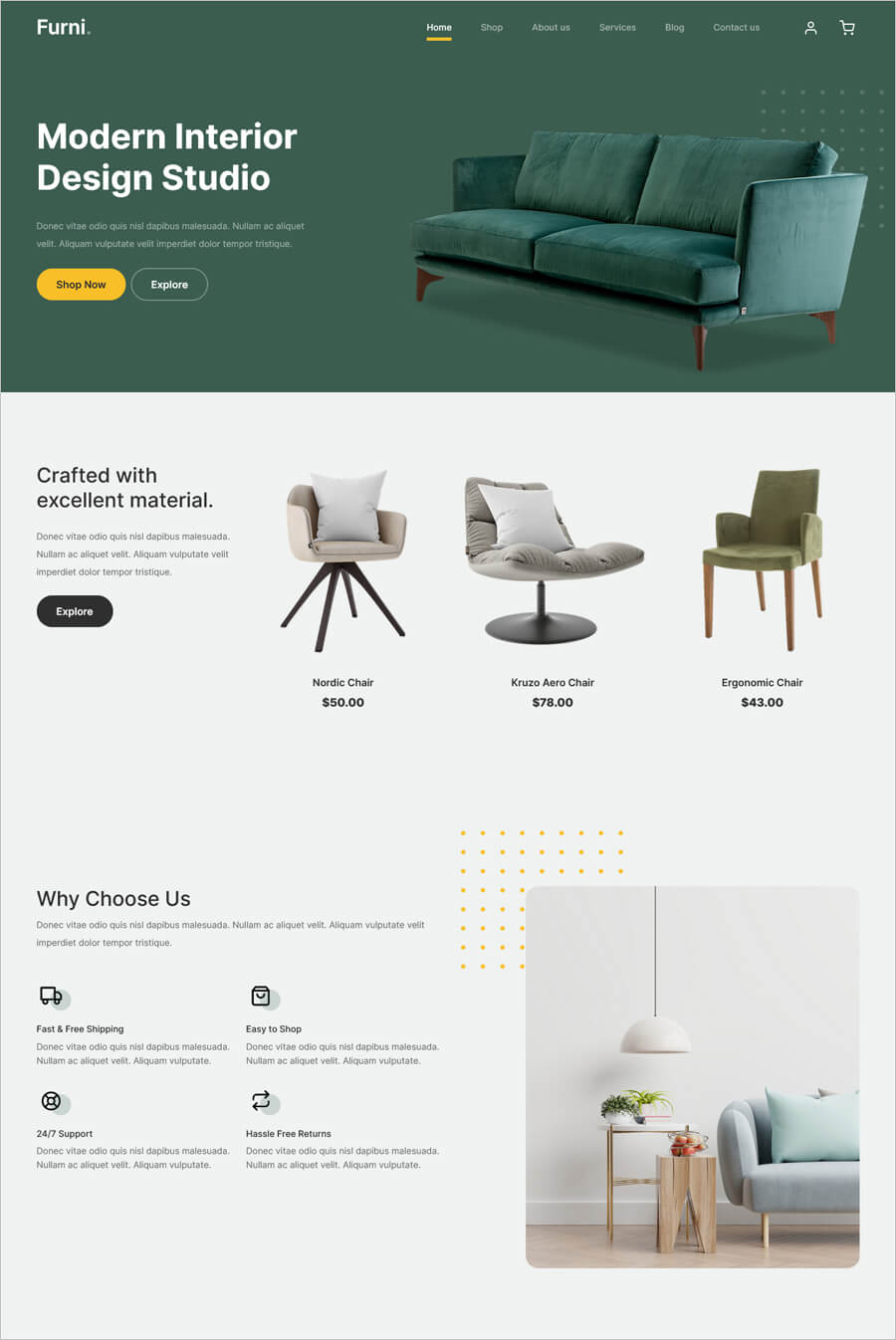 Furni Furniture Free eCommerce Template