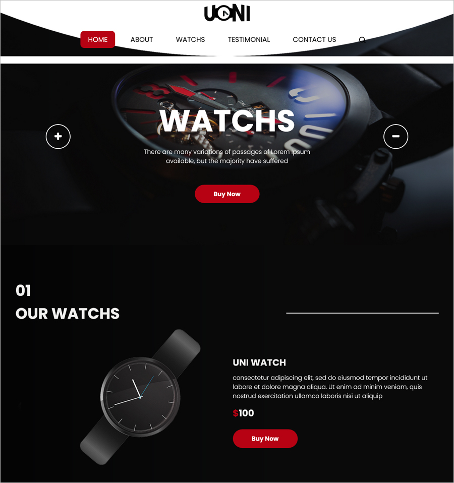 dark free ecommerce website templates