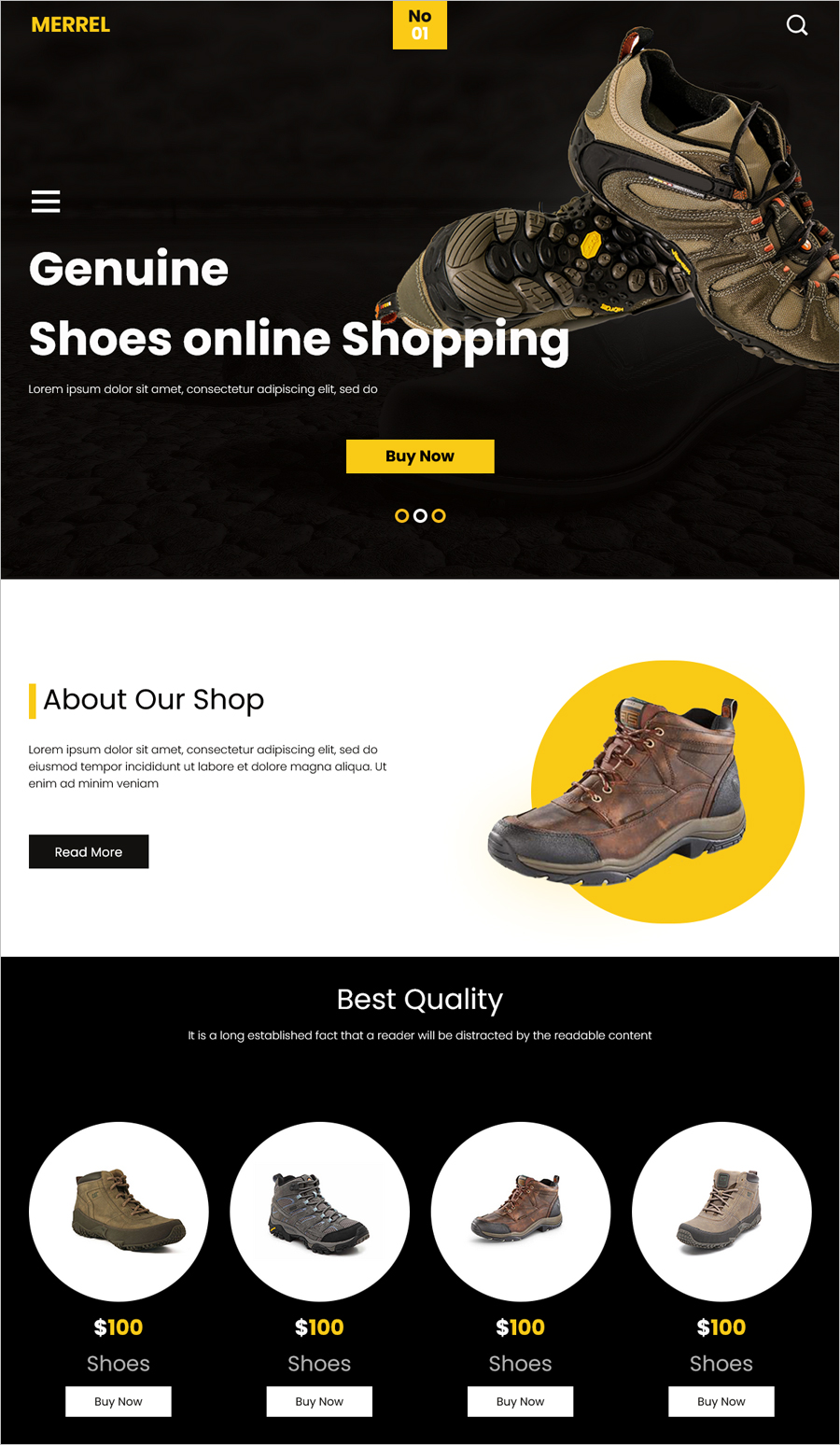 free ecommerce website templates