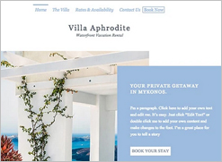 vacation rental website template