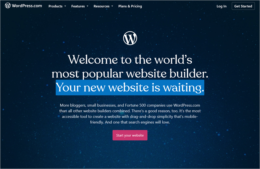 WordPress.com hotel website platform