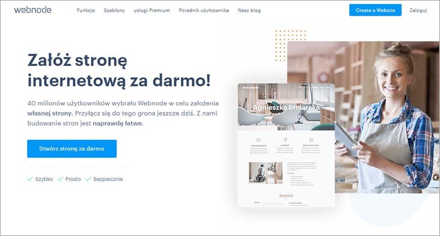 Webnode - prosty darmowy kreator stron internetowych