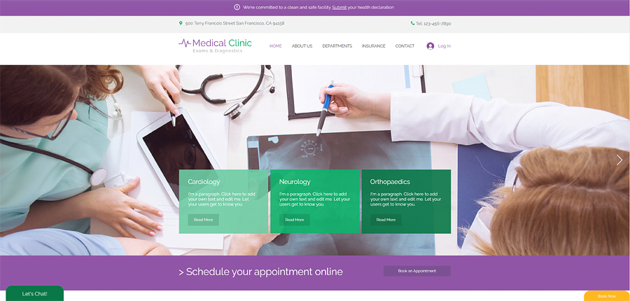 good medical website design