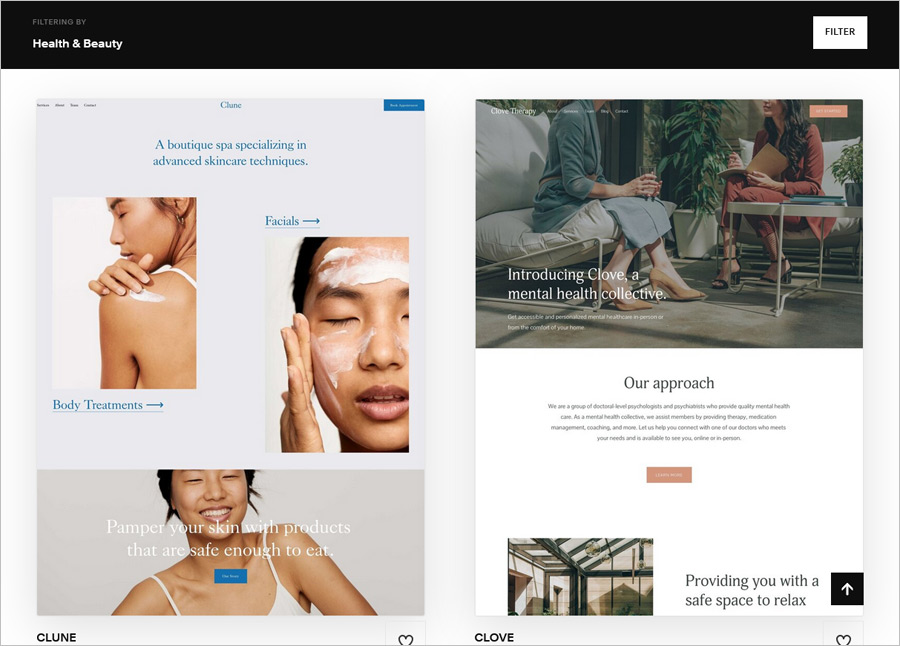 Squarespace website templates