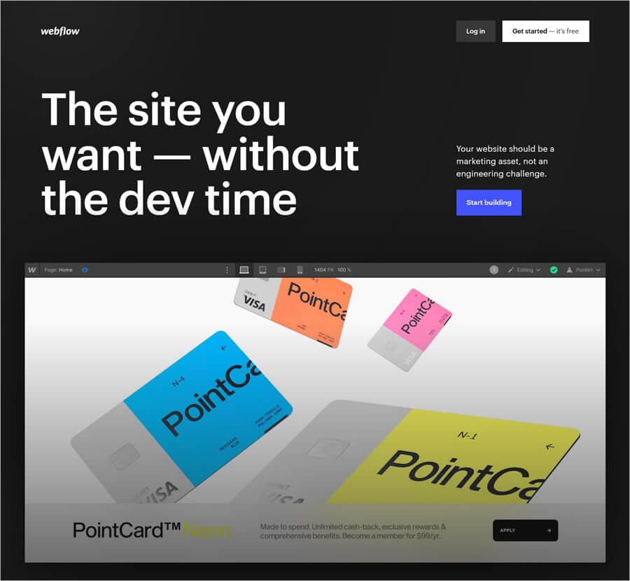 Webflow website builder