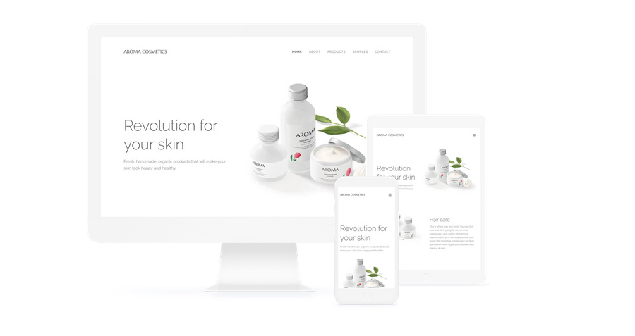Webnode cosmetic brand templates