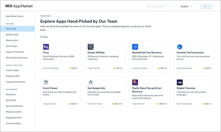 Mobile Apps in the Wix App Market Mobile Apps in the Wix App Market