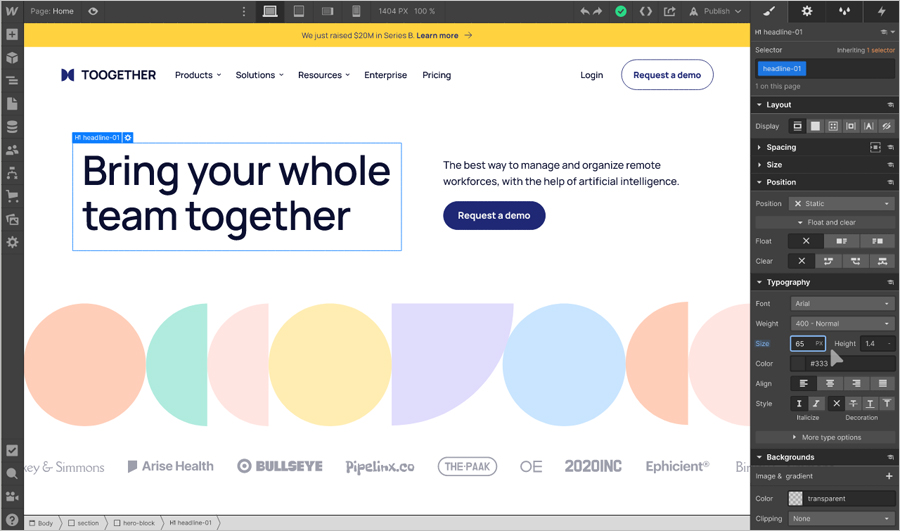 Webflow drag and drop editor Webflow drag and drop editor