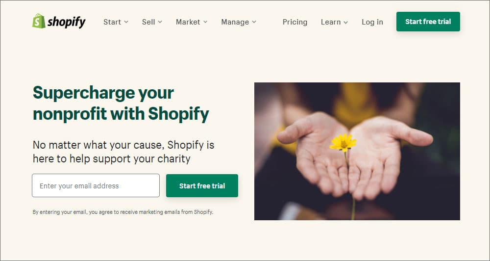 Shopify – for Nonprofit Websites with Ecommerce Requirements