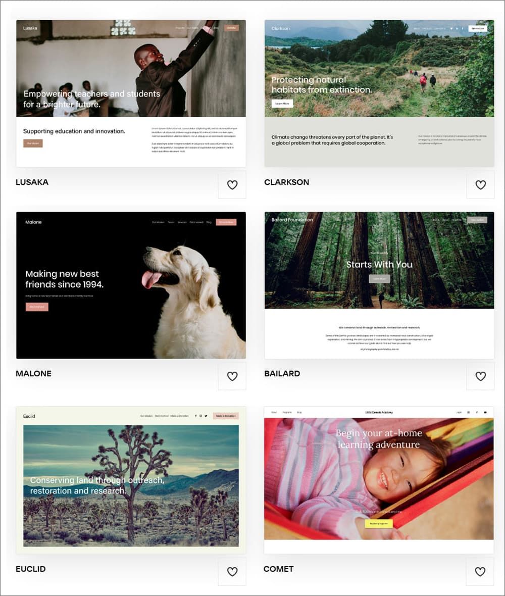 best website builders for non-profit charity and fundraising organizations
