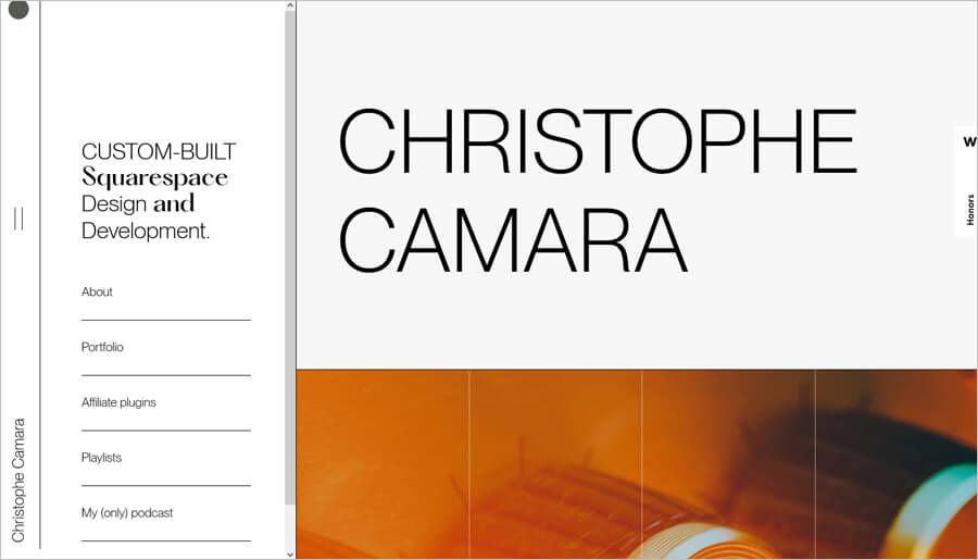 Christophe Camara Web Designer Portfolio Site