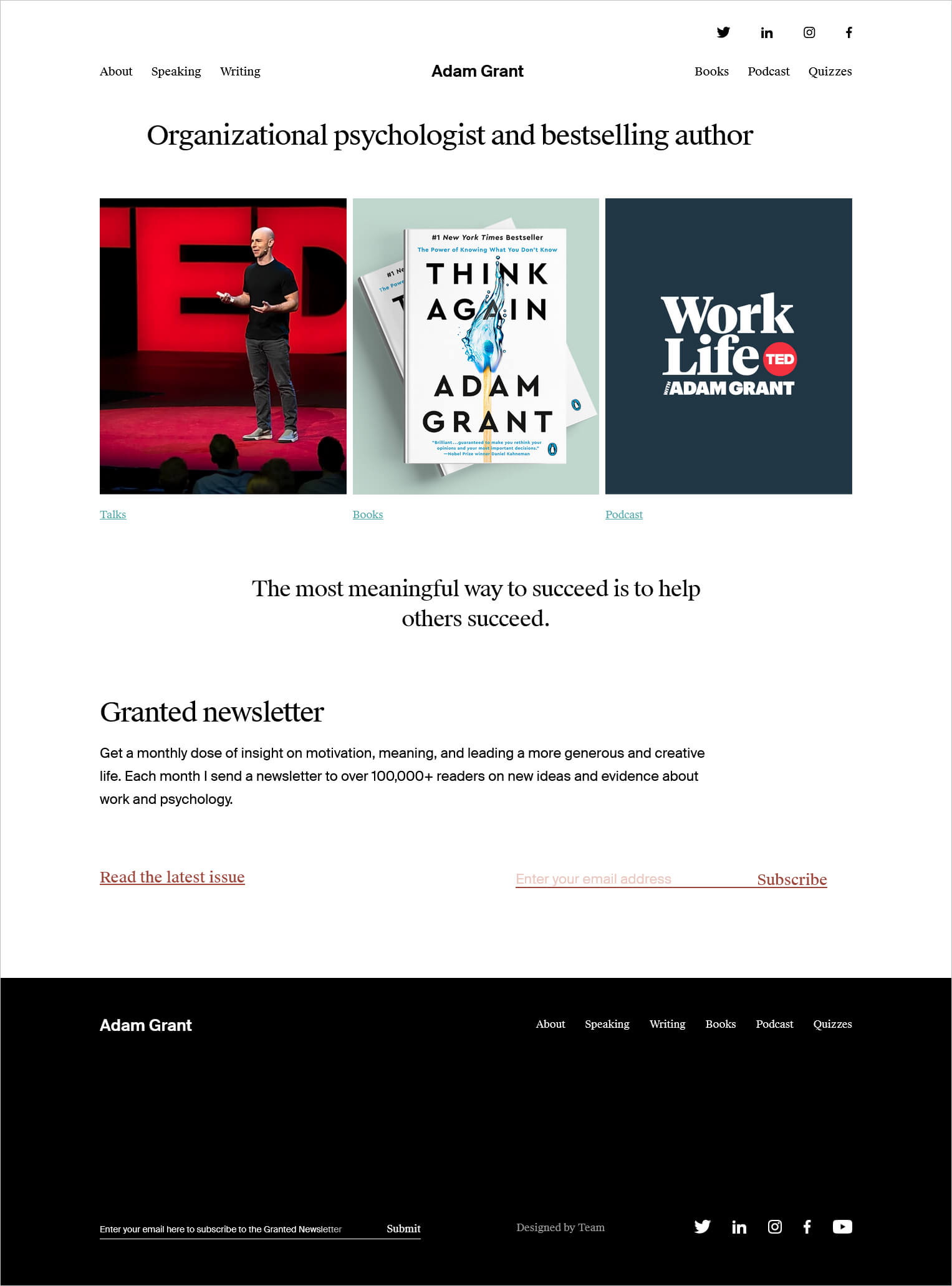 Adam Grant Author Website