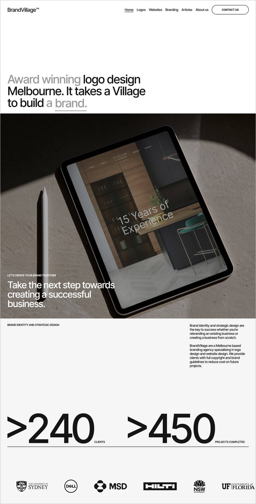 BrandVillage business website example